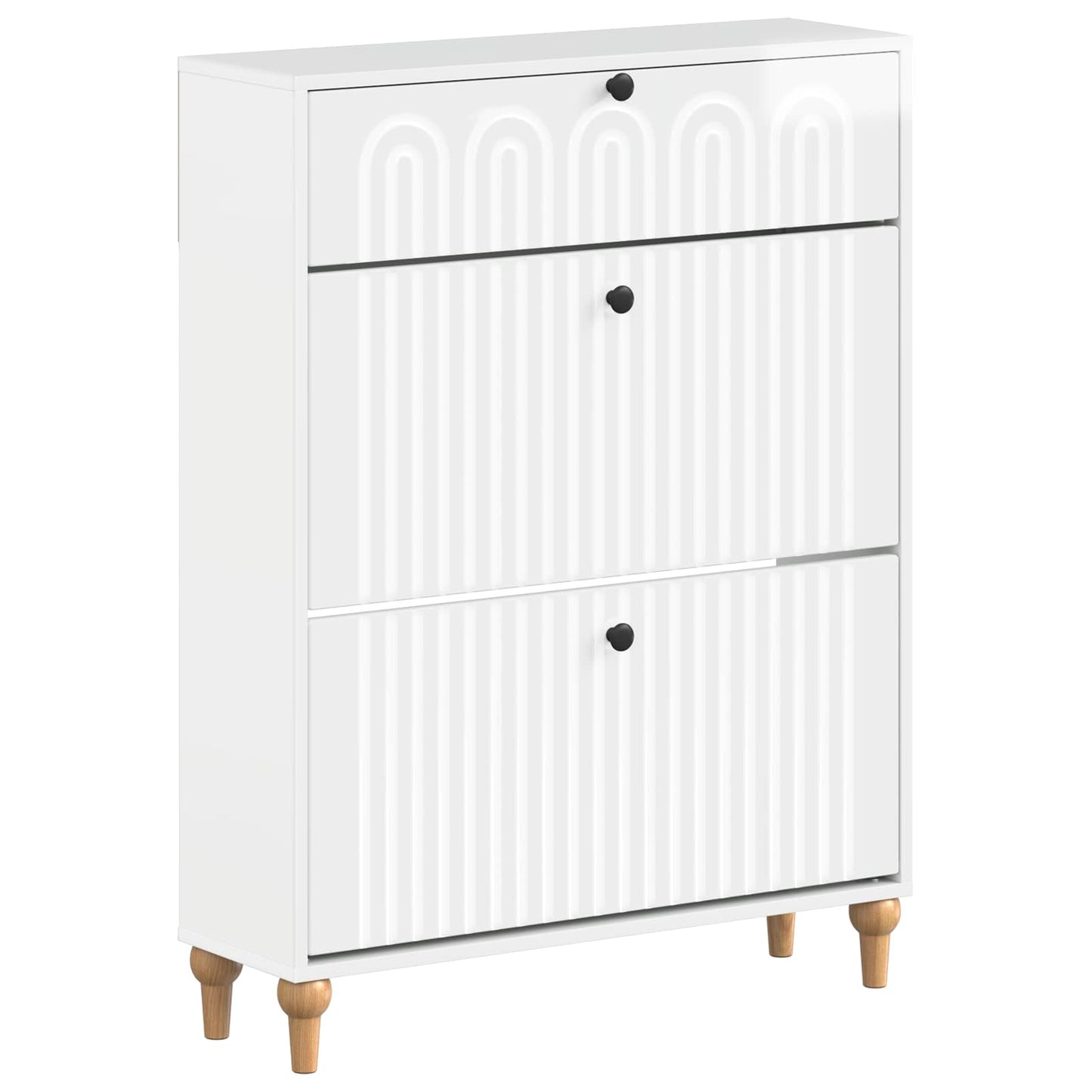 vidaXL Shoe Cabinet ALKMAAR 78 x 24 x 103 cm Engineered Wood