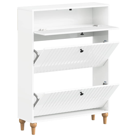 vidaXL Shoe Cabinet ALKMAAR 78 x 24 x 103 cm Engineered Wood