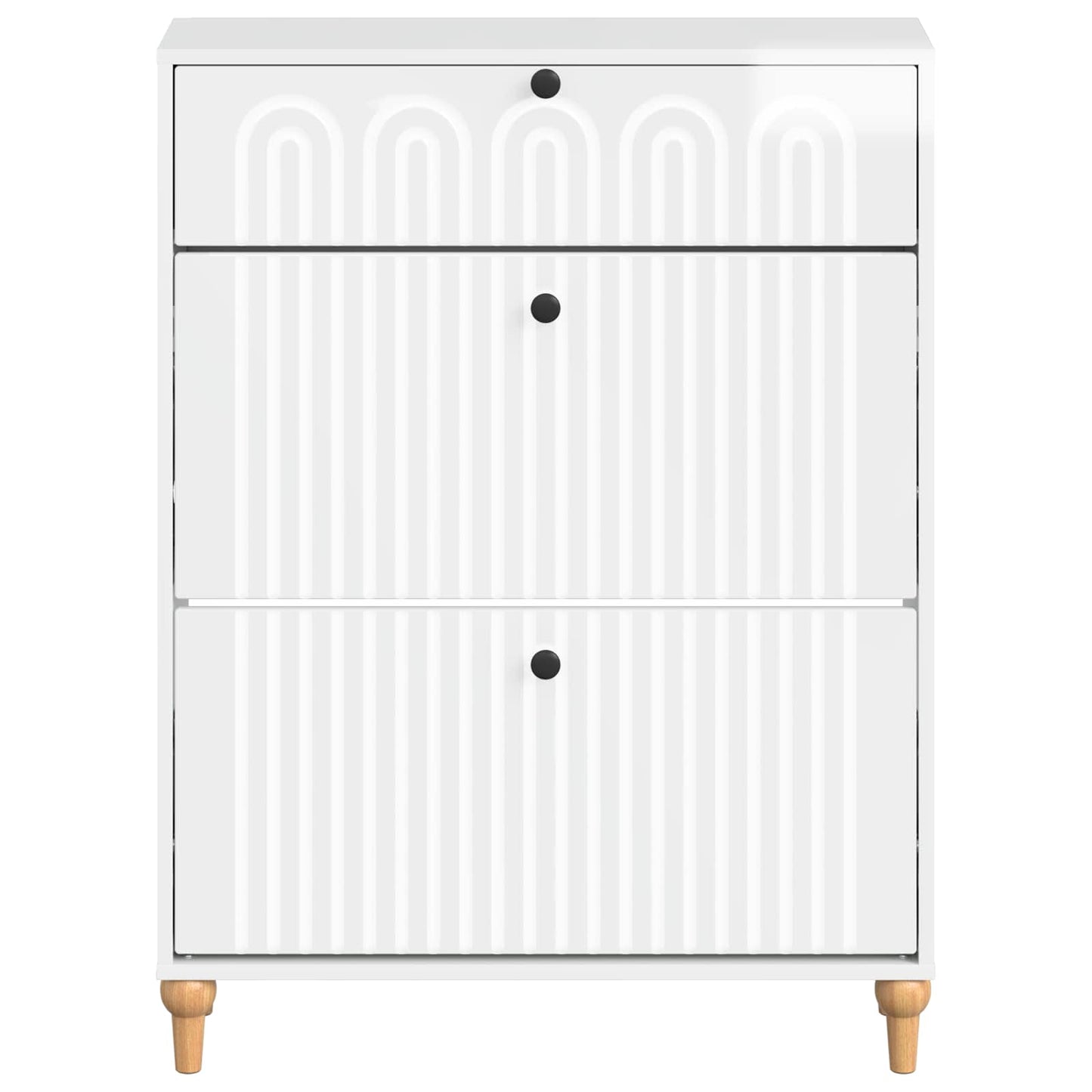vidaXL Shoe Cabinet ALKMAAR 78 x 24 x 103 cm Engineered Wood