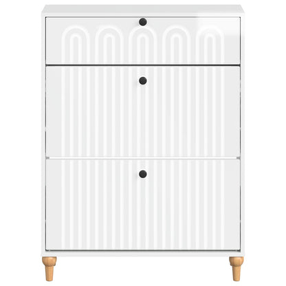 vidaXL Shoe Cabinet ALKMAAR 78 x 24 x 103 cm Engineered Wood