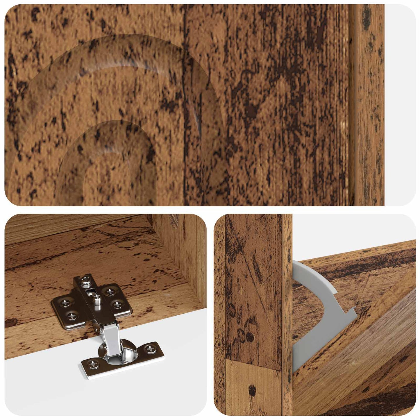 vidaXL Shoe Cabinet ALKMAAR 78 x 24 x 103 cm Engineered Wood Old Wood