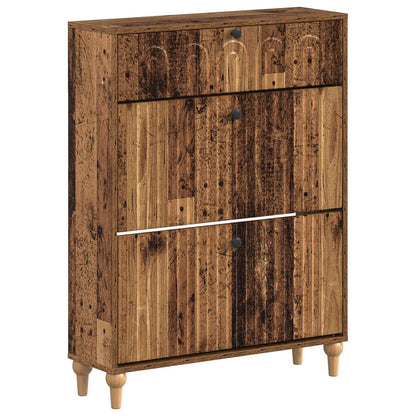 vidaXL Shoe Cabinet ALKMAAR 78 x 24 x 103 cm Engineered Wood Old Wood