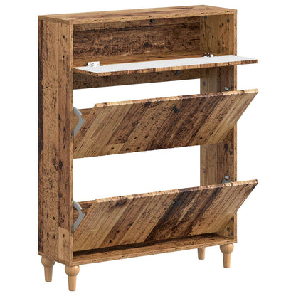 vidaXL Shoe Cabinet ALKMAAR 78 x 24 x 103 cm Engineered Wood Old Wood