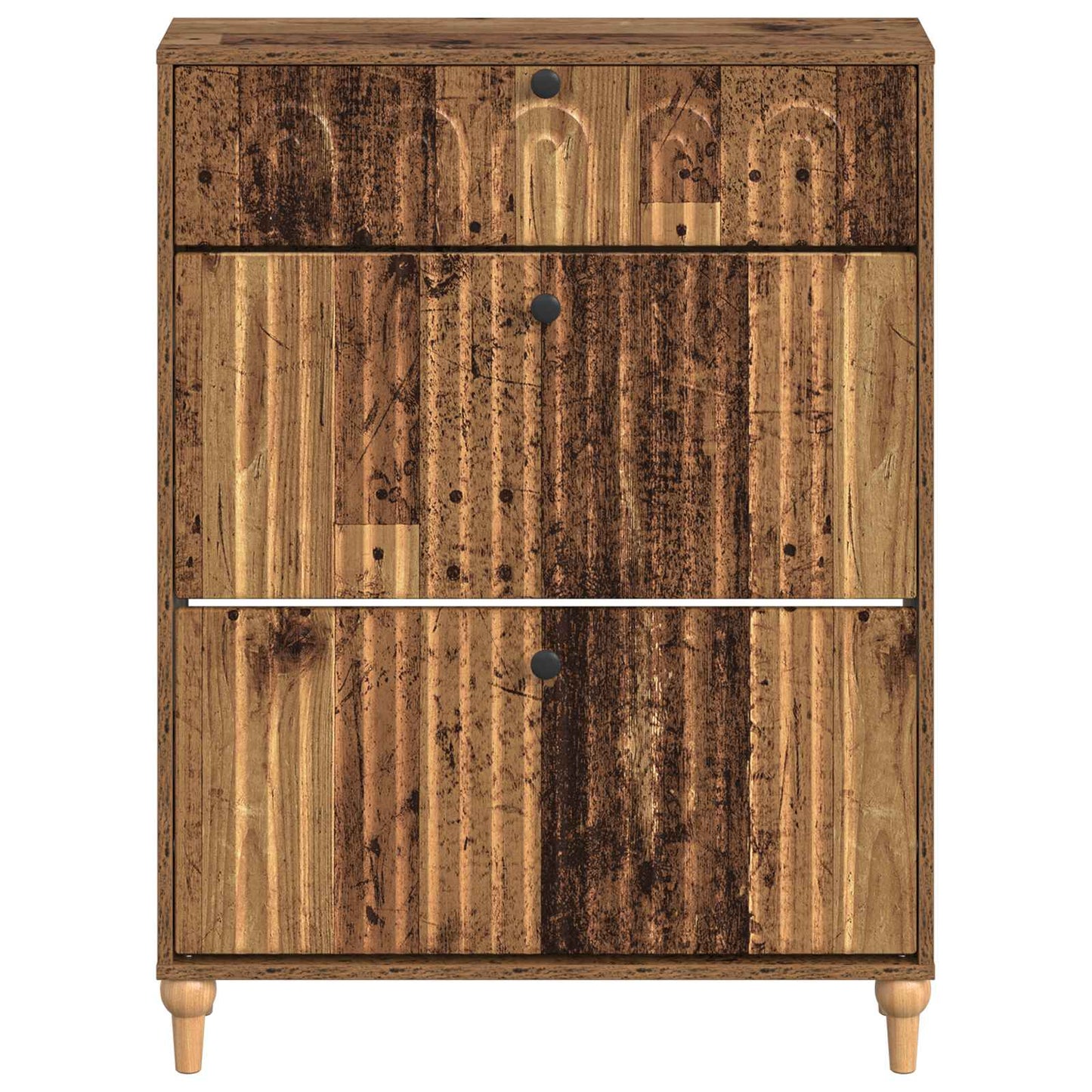 vidaXL Shoe Cabinet ALKMAAR 78 x 24 x 103 cm Engineered Wood Old Wood