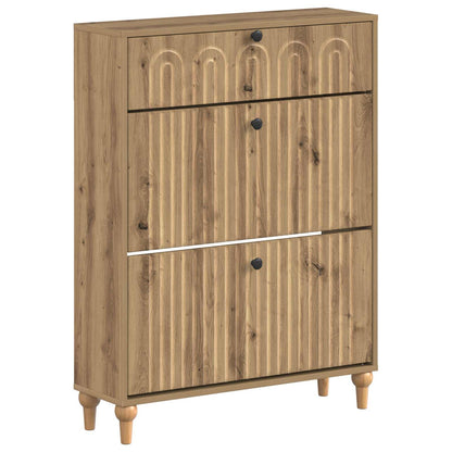 vidaXL Shoe Cabinet ALKMAAR 78 x 24 x 103 cm Engineered Wood