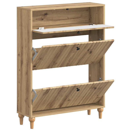 vidaXL Shoe Cabinet ALKMAAR 78 x 24 x 103 cm Engineered Wood