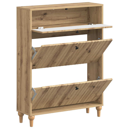 vidaXL Shoe Cabinet ALKMAAR 78 x 24 x 103 cm Engineered Wood