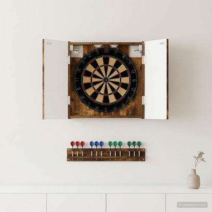 vidaXL Dartboard Cabinet ALKMAAR Smoked Oak 52.5 x 10.5 x 53.5 cm
