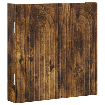 vidaXL Dartboard Cabinet ALKMAAR Smoked Oak 52.5 x 10.5 x 53.5 cm
