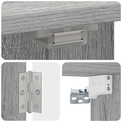 vidaXL Dartboard Cabinet ALKMAAR Grey Sonoma 52.5 x 10.5 x 53.5 cm