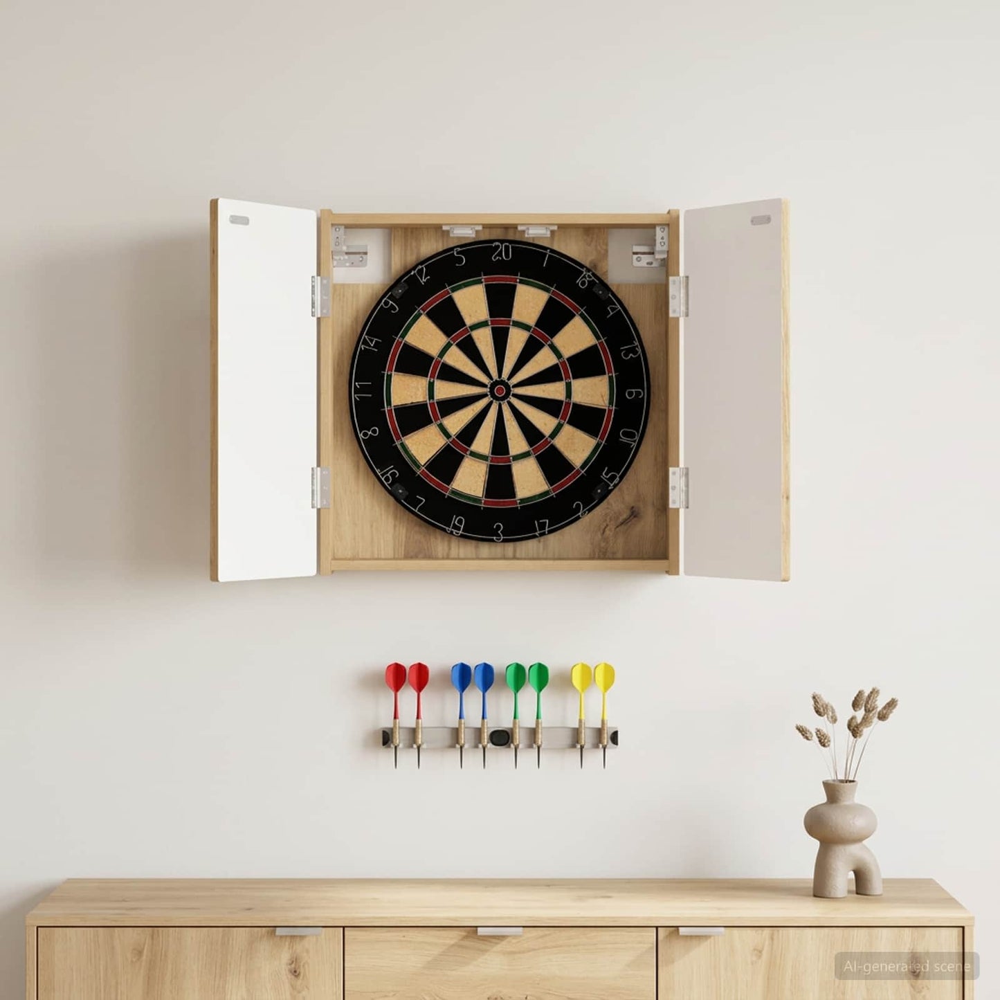vidaXL Dartboard Cabinet DELFT Artisan Oak 52.5 x 10.5 x 53.5 cm