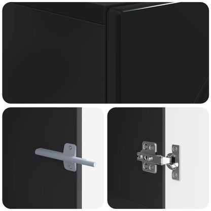 vidaXL TV Cabinet Black Engineered Wood