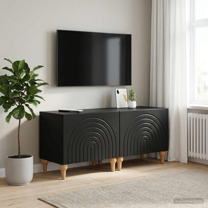 vidaXL TV Cabinet Black Engineered Wood