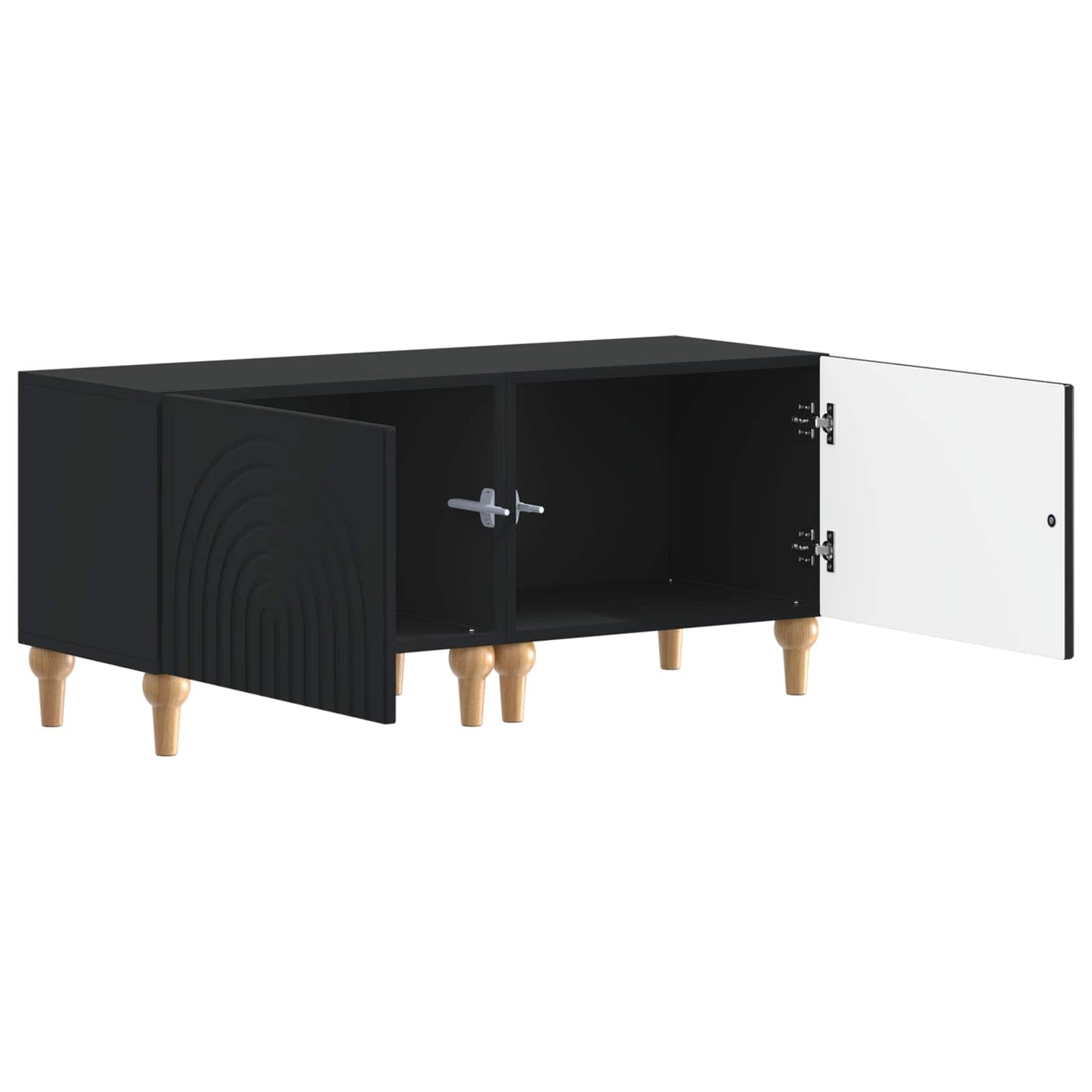 vidaXL TV Cabinet Black Engineered Wood