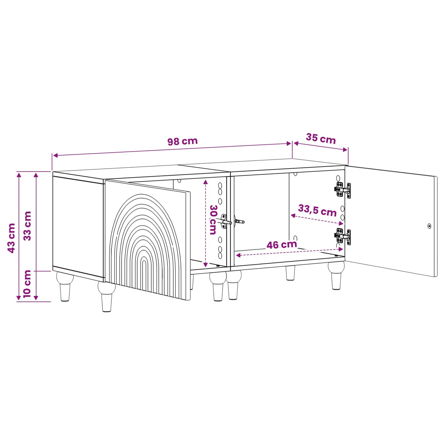 vidaXL TV Cabinet Sonoma Oak Engineered Wood