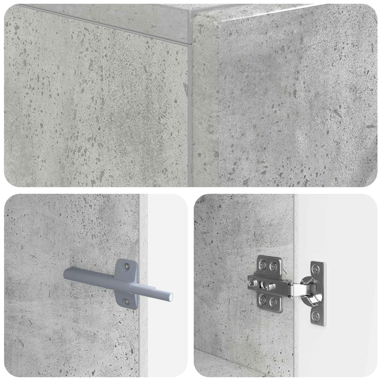 vidaXL TV Cabinet Concrete Grey Engineered Wood