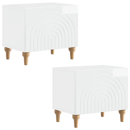 vidaXL TV Cabinet High Gloss White Engineered Wood