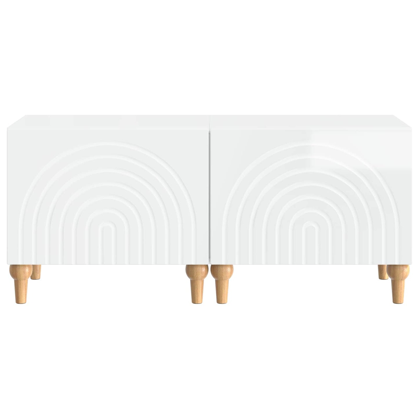 vidaXL TV Cabinet High Gloss White Engineered Wood
