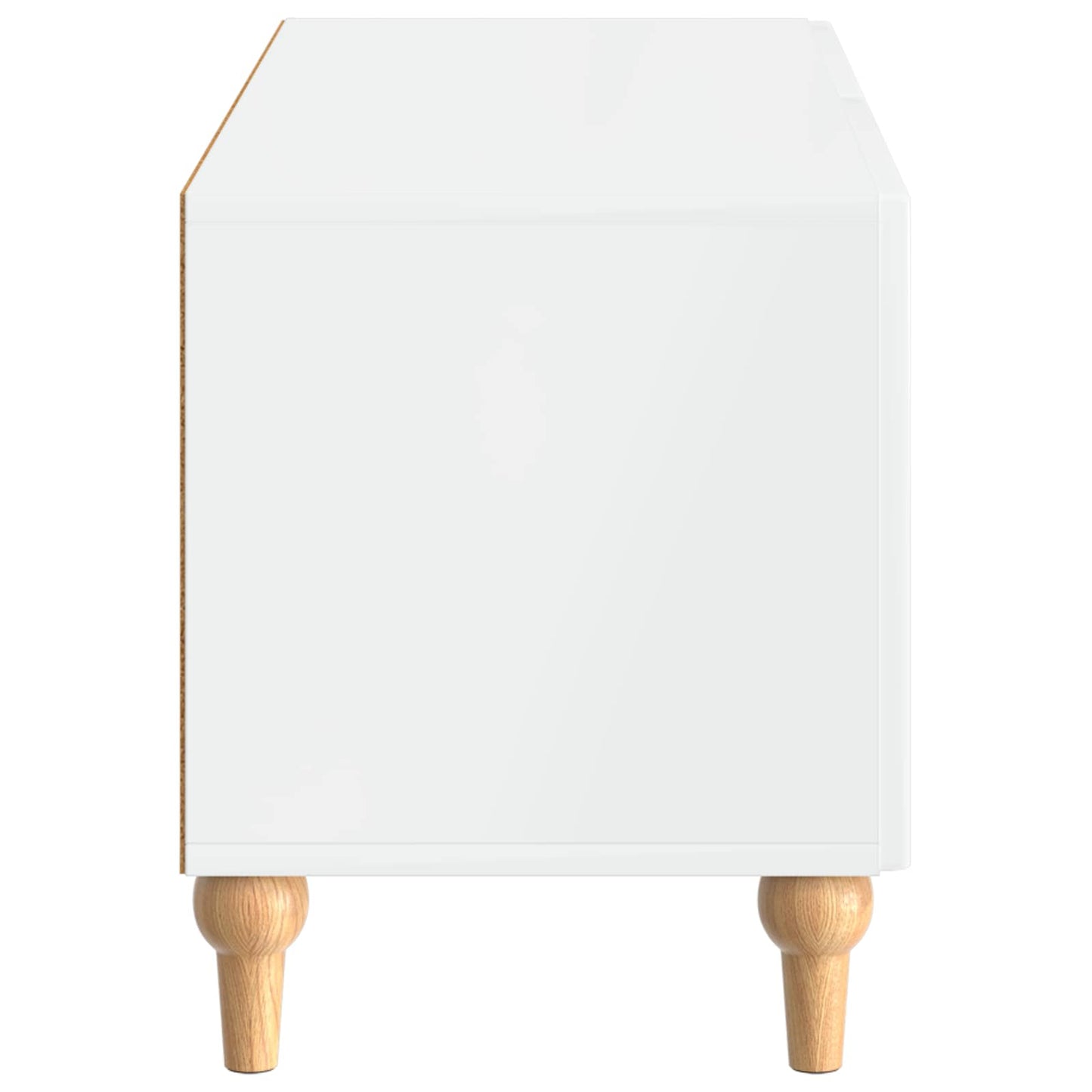 vidaXL TV Cabinet High Gloss White Engineered Wood