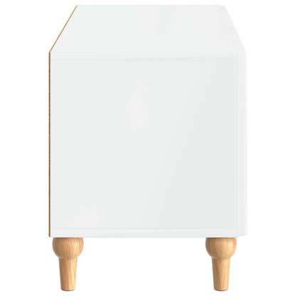 vidaXL TV Cabinet High Gloss White Engineered Wood