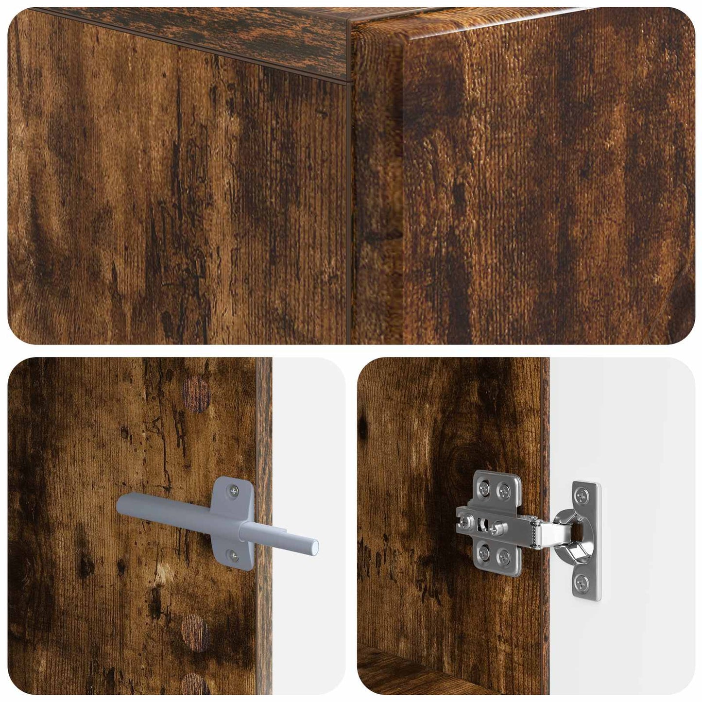 vidaXL TV Cabinet Smoked Oak Engineered Wood