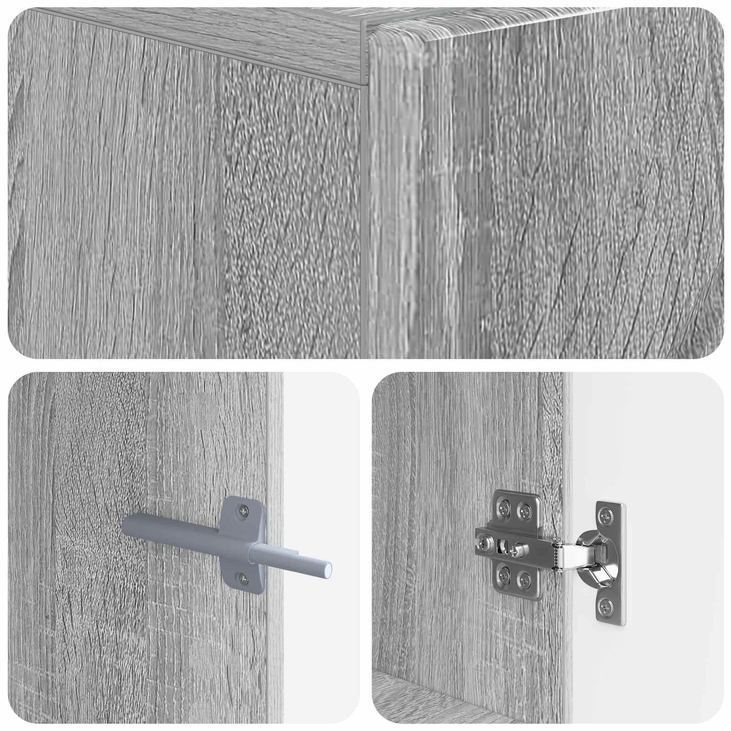 vidaXL TV Cabinet Grey Sonoma Engineered Wood