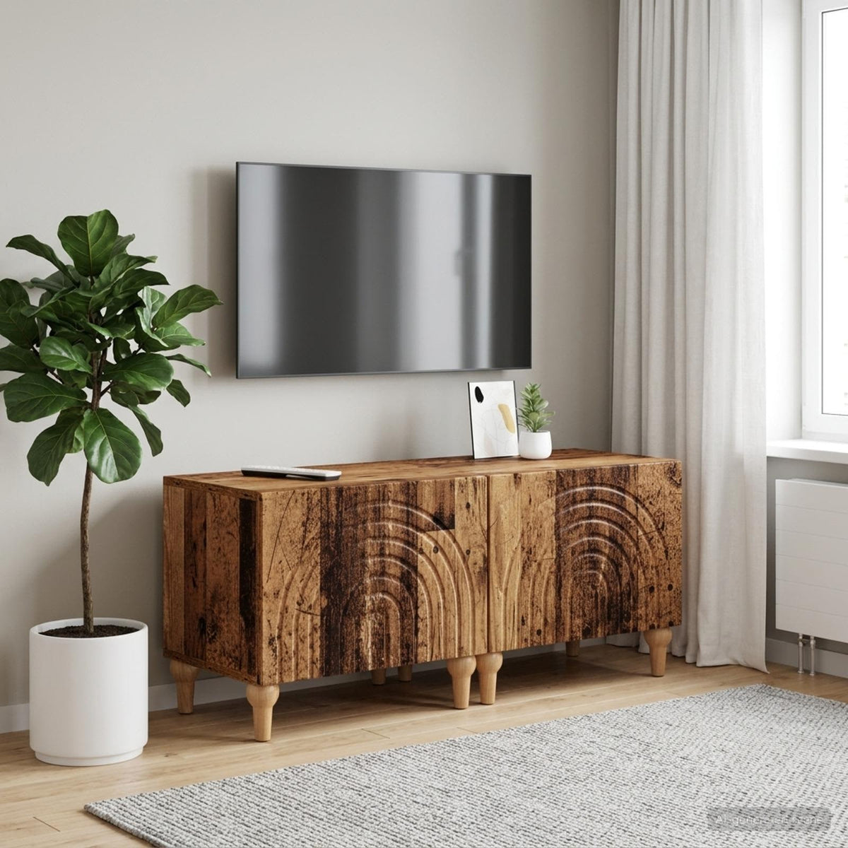vidaXL TV Cabinet ALKMAAR Old Wood Engineered Wood