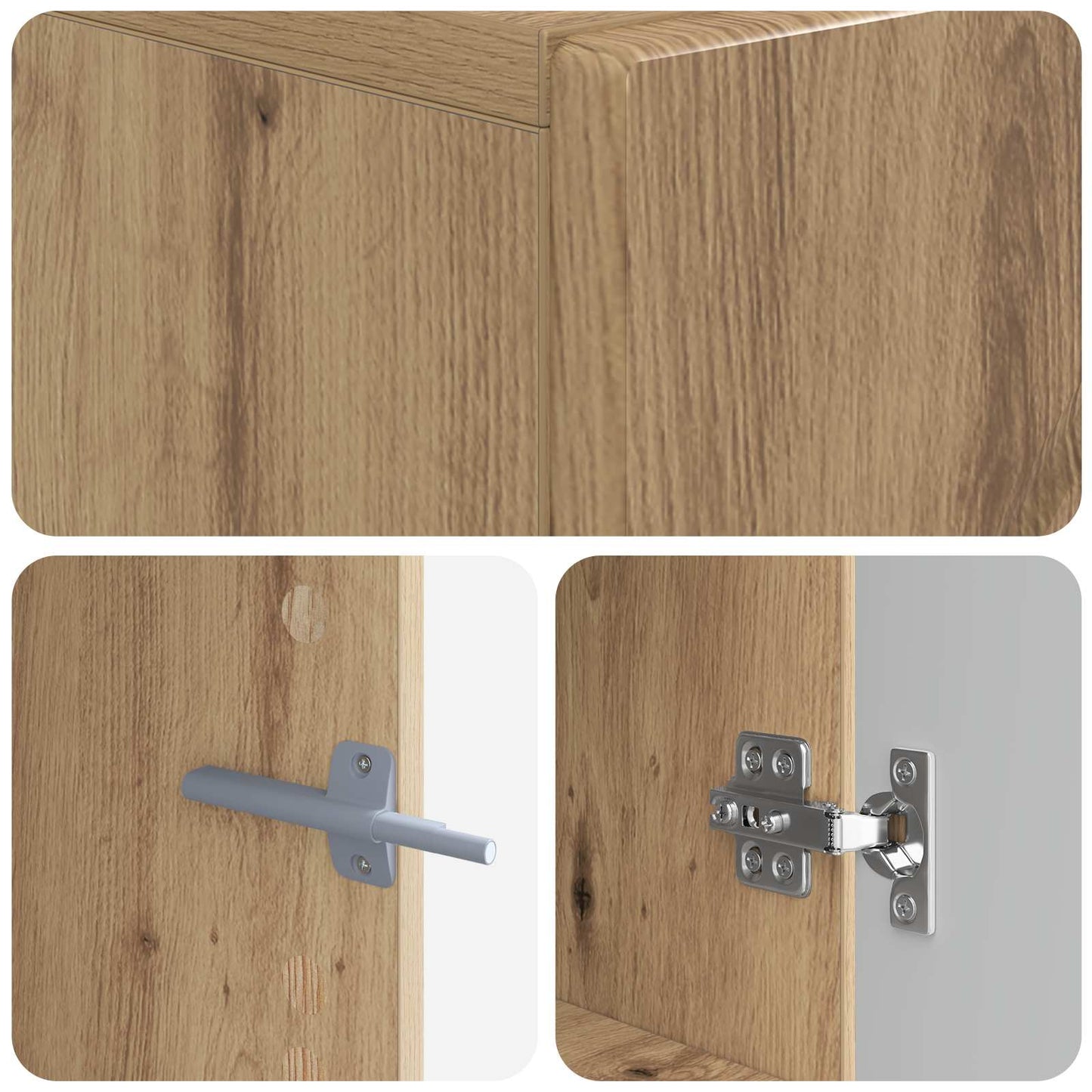 vidaXL TV Cabinet Artisan Oak Engineered Wood