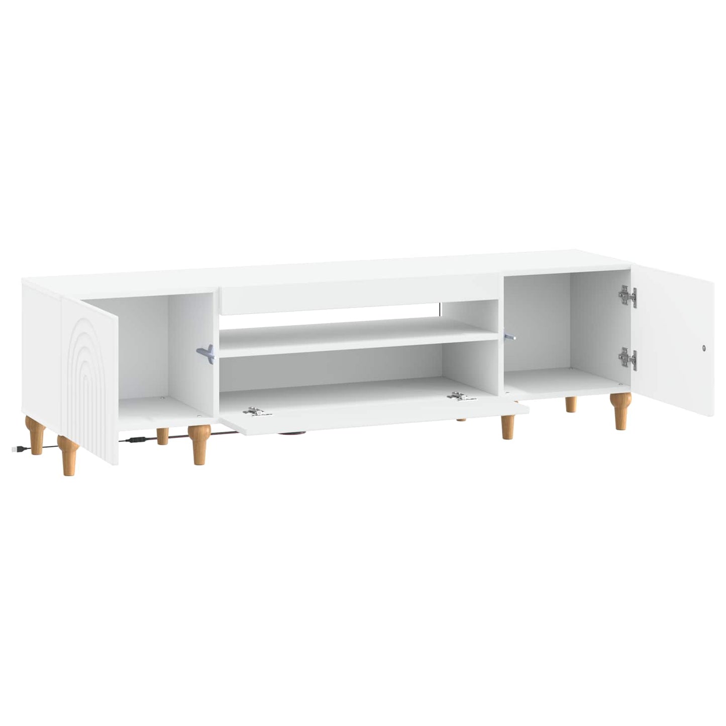 vidaXL LED TV Cabinet White Engineered Wood