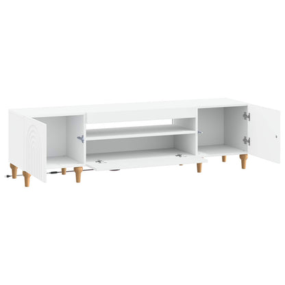vidaXL LED TV Cabinet White Engineered Wood