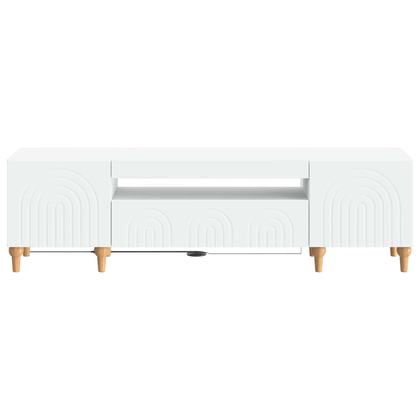 vidaXL LED TV Cabinet White Engineered Wood
