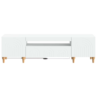 vidaXL LED TV Cabinet White Engineered Wood