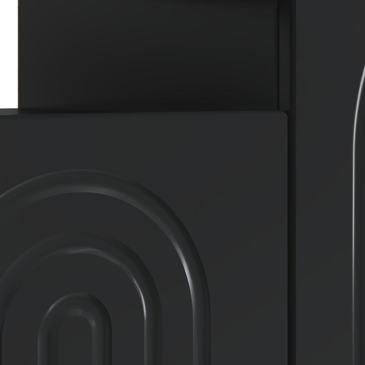 vidaXL LED TV Cabinet Black Engineered Wood
