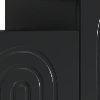 vidaXL LED TV Cabinet Black Engineered Wood