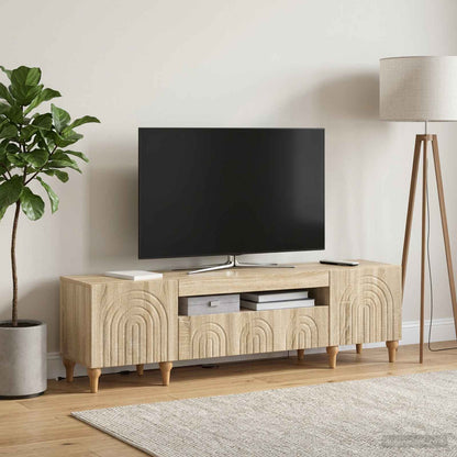 vidaXL LED TV Cabinet Sonoma Oak Engineered Wood