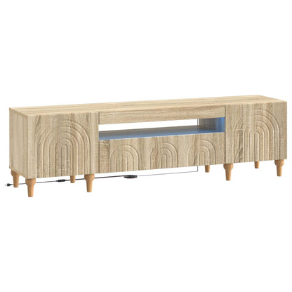 vidaXL LED TV Cabinet Sonoma Oak Engineered Wood