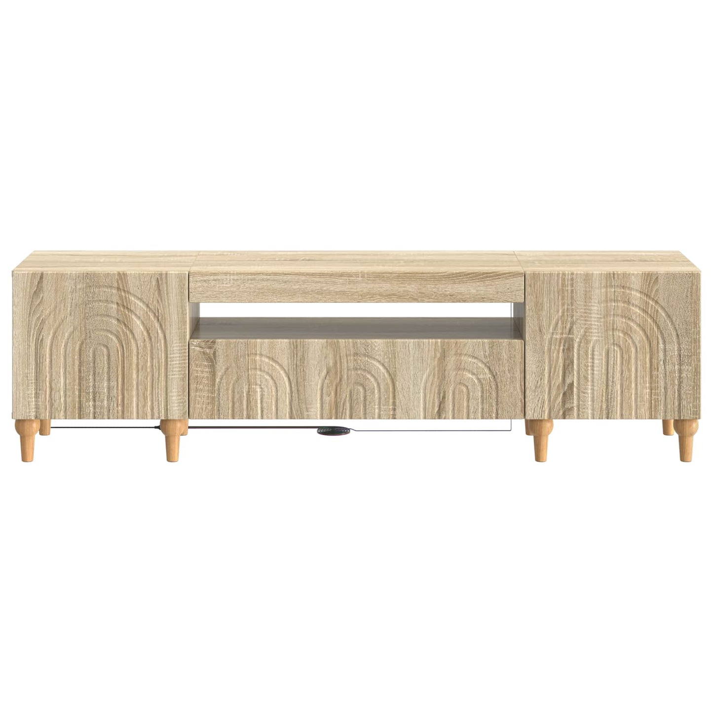 vidaXL LED TV Cabinet Sonoma Oak Engineered Wood