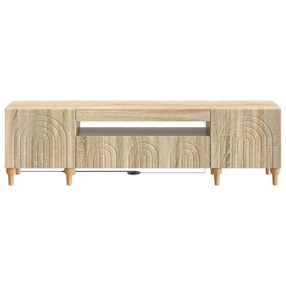 vidaXL LED TV Cabinet Sonoma Oak Engineered Wood