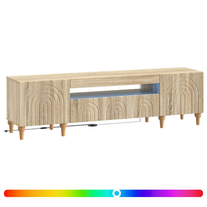 vidaXL LED TV Cabinet Sonoma Oak Engineered Wood