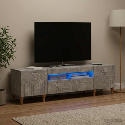 vidaXL LED TV Cabinet Concrete Grey Engineered Wood