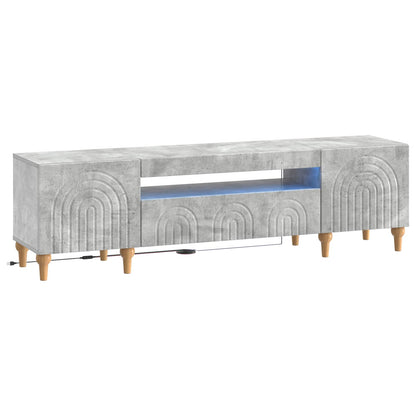 vidaXL LED TV Cabinet Concrete Grey Engineered Wood