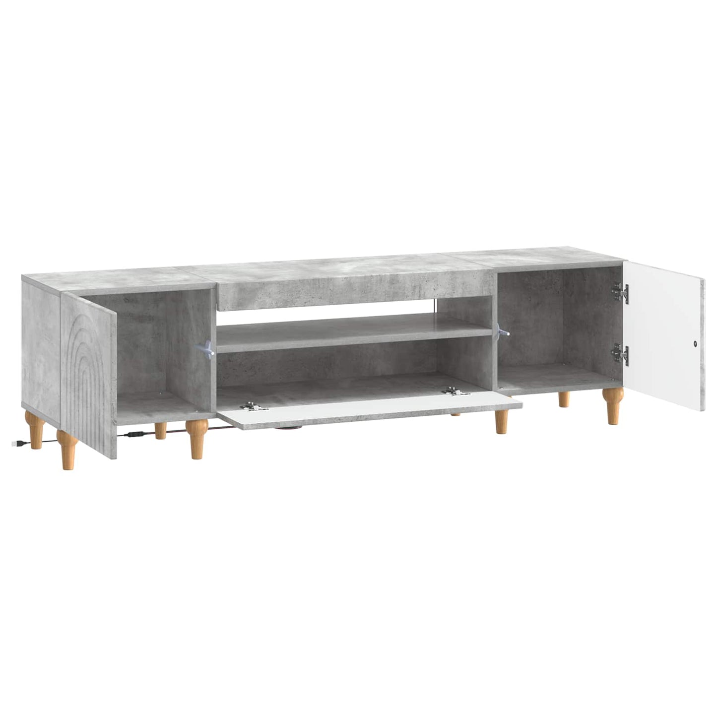vidaXL LED TV Cabinet Concrete Grey Engineered Wood