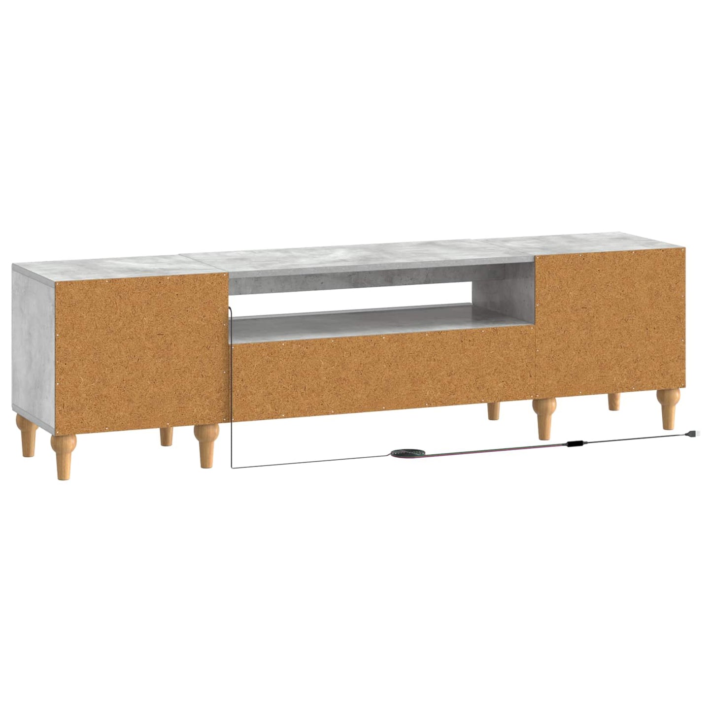 vidaXL LED TV Cabinet Concrete Grey Engineered Wood