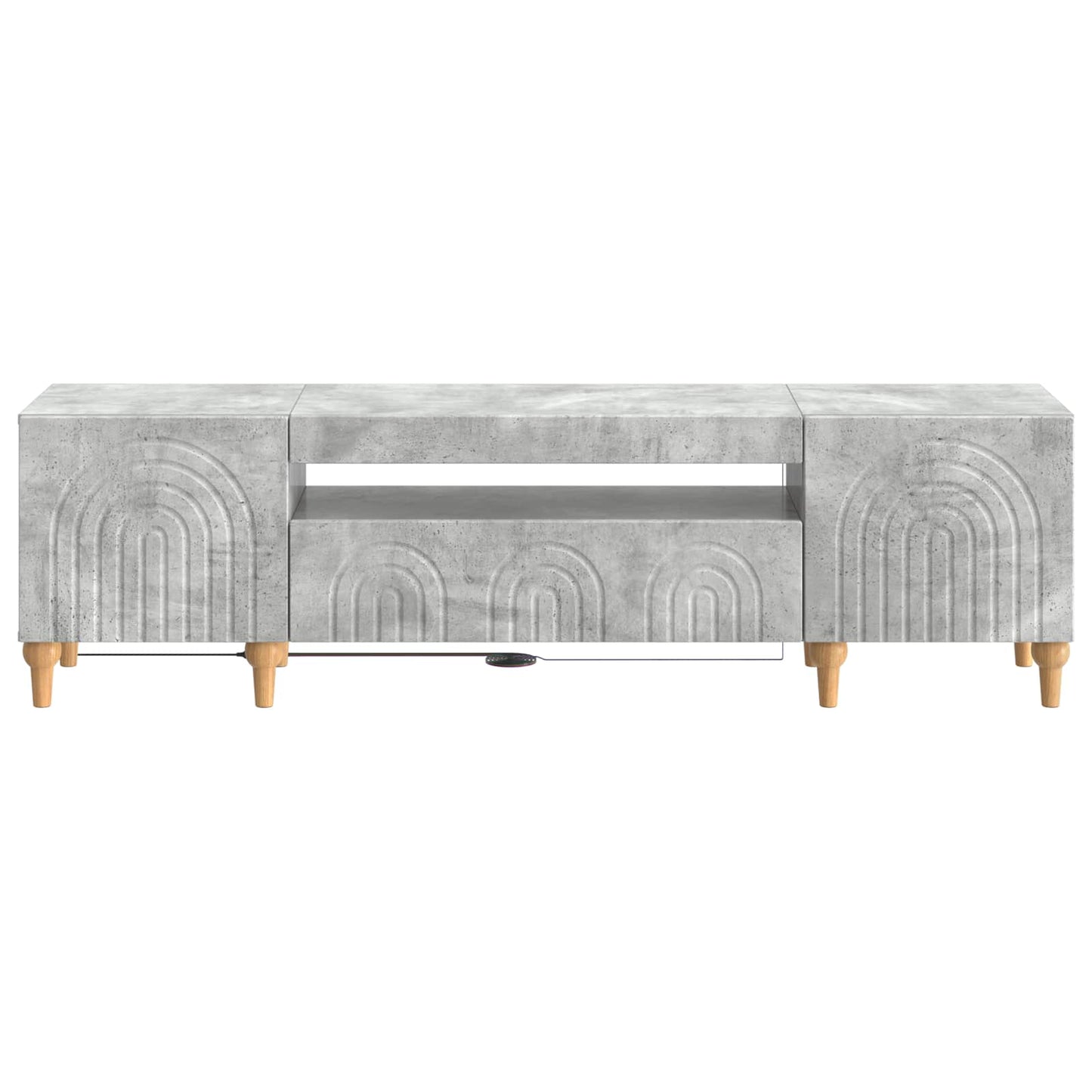 vidaXL LED TV Cabinet Concrete Grey Engineered Wood