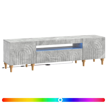 vidaXL LED TV Cabinet Concrete Grey Engineered Wood