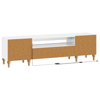 vidaXL LED TV Cabinet High Gloss White Engineered Wood
