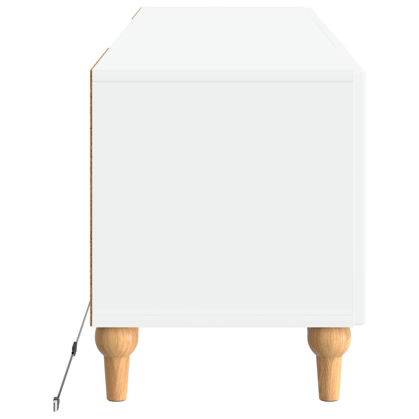 vidaXL LED TV Cabinet High Gloss White Engineered Wood