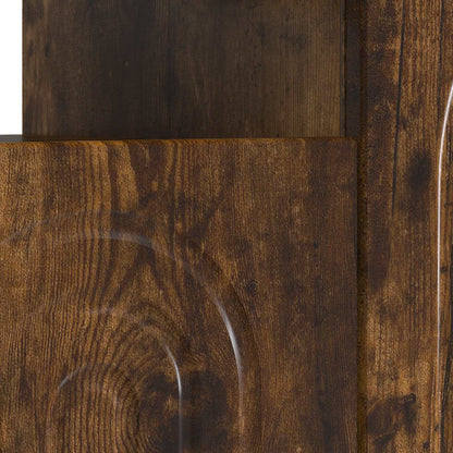 vidaXL LED TV Cabinet Smoked Oak Engineered Wood