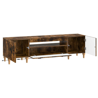 vidaXL LED TV Cabinet Smoked Oak Engineered Wood