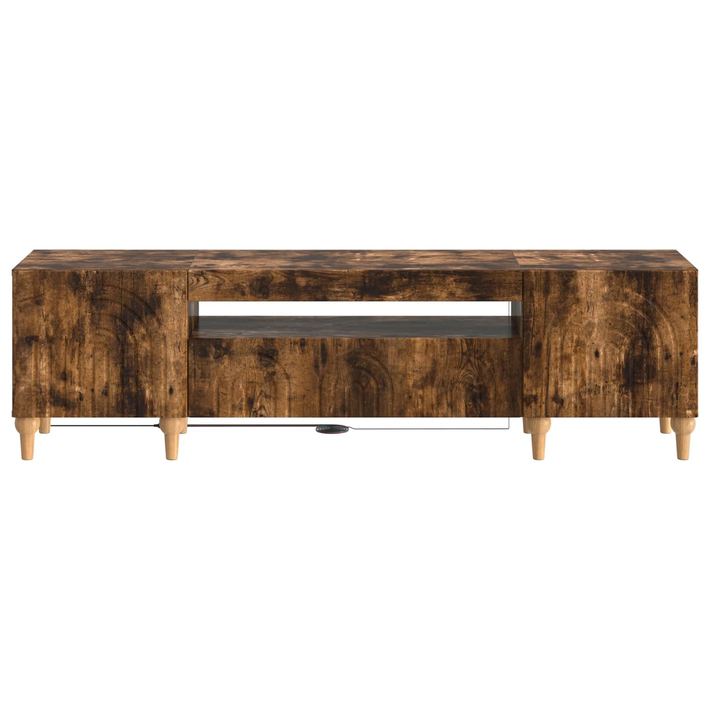vidaXL LED TV Cabinet Smoked Oak Engineered Wood